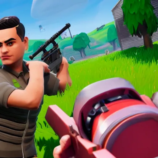 Image similar to ben shapiro in fortnite