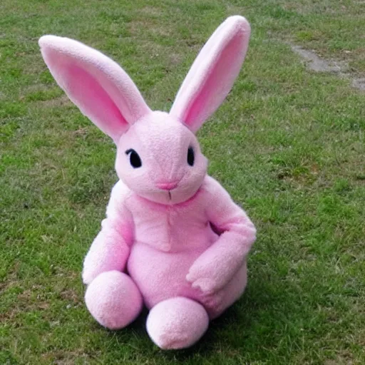 Image similar to an adorable pink bunny creature