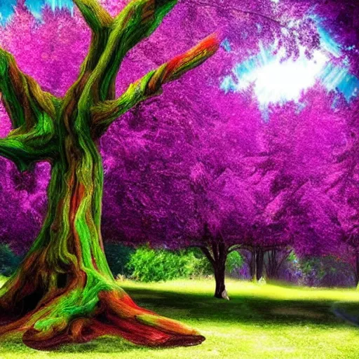 Image similar to a psychedalic tree