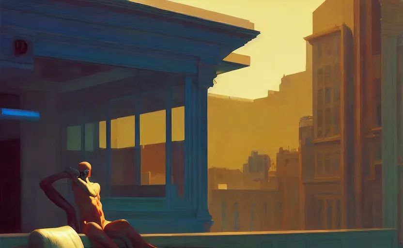 Image similar to Fury, very coherent, painted by Edward Hopper, Wayne Barlowe, painted by James Gilleard, airbrush, art by JamesJean