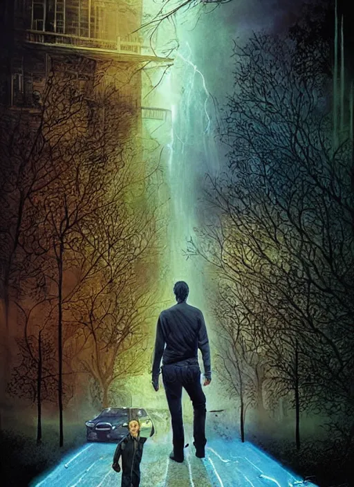 Prompt: 8 k poster for the modern arcane supernatural thriller anthology series'on things unspoken ', by david mattingly and samuel araya and michael whelan and dave mckean and richard corben and derek riggs. realistic matte painting with photorealistic hdr volumetric lighting. composition and layout inspired by gregory crewdson and brendon butcher and christopher mckinney.