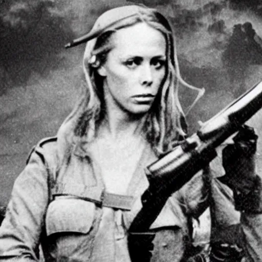 Prompt: nicole aniston fighting aliens in world war i, archived photograph