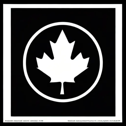 Prompt: minimal canadian goose logo by karl gerstner, monochrome, symmetrical