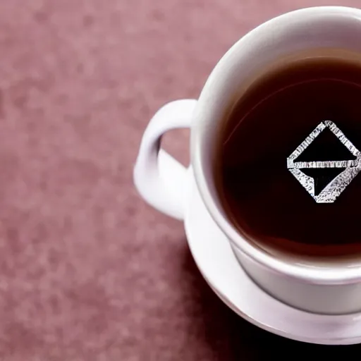 Prompt: a cup of soda with diamonds in it