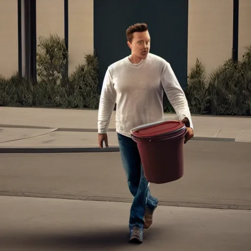 Prompt: portrait of elon musk as a homeless person carrying garbage can, ultra realistic photography, highly detailed, photorealistic, octane render, 8 k, unreal engine