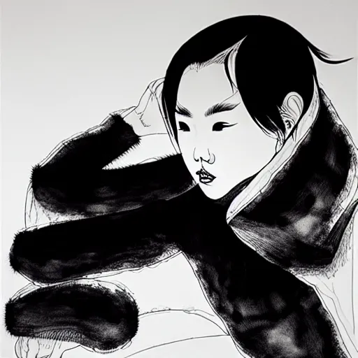 Image similar to xu wei ink art