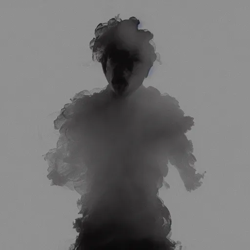 Prompt: man made of smoke simulation smoke particles octane render houdini mesh emitting particles