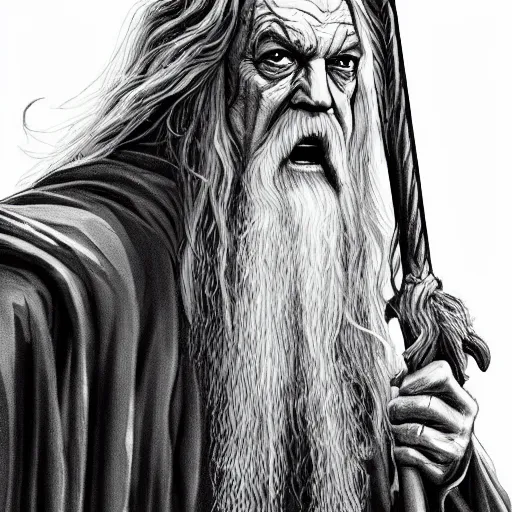 evil gandalf consumed by power, lord of the rings, | Stable Diffusion ...