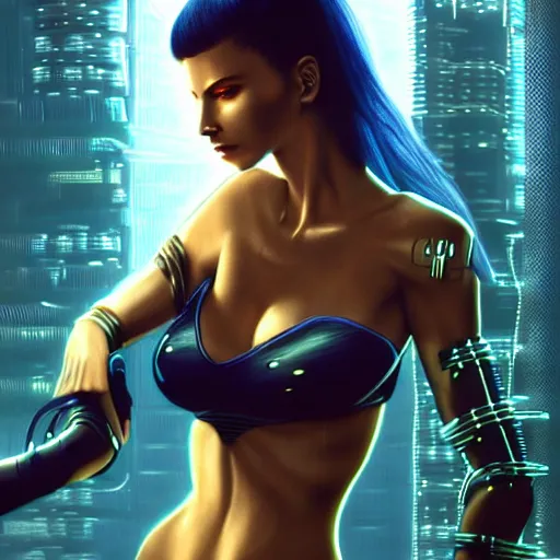 Prompt: cyberpunk 2 0 7 7 female character, futuristic, art by peter lloyd, 1 9 8 0's art, airbrush style, art by hajime sorayama,, intricate, elegant, sharp focus, illustration, highly detailed, concept art fantasy, highly detailed, digital painting, trending on artstation, award winning, concept art, sharp focus h 8 0 0