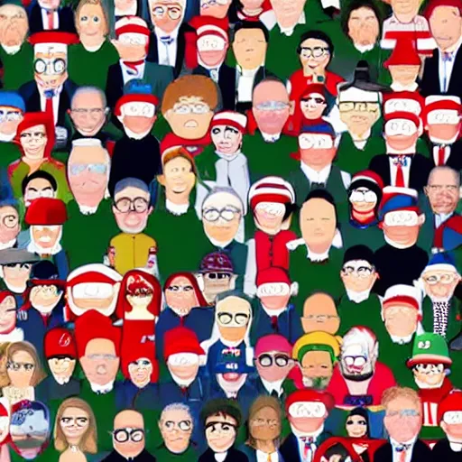 Prompt: where's wally south park