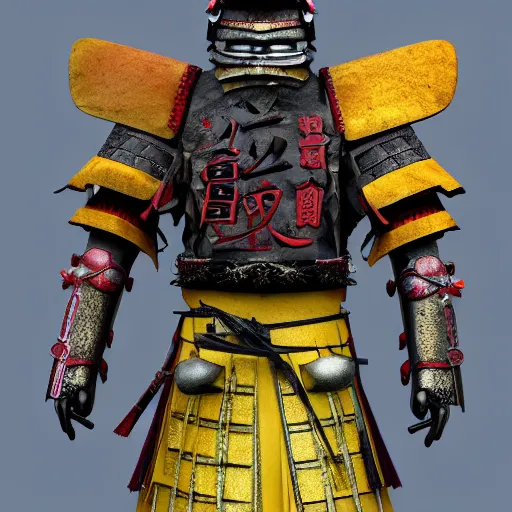 Prompt: Japanese Ersnt Junger wearing Samurai armor, realistic, photo studio, HDR, 8k, trending on artstation