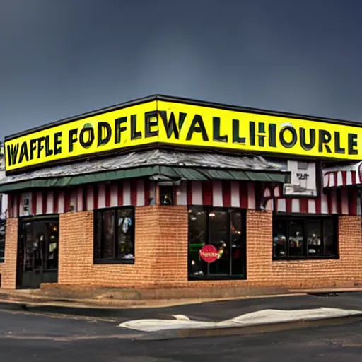 Prompt: waffle house in mordor