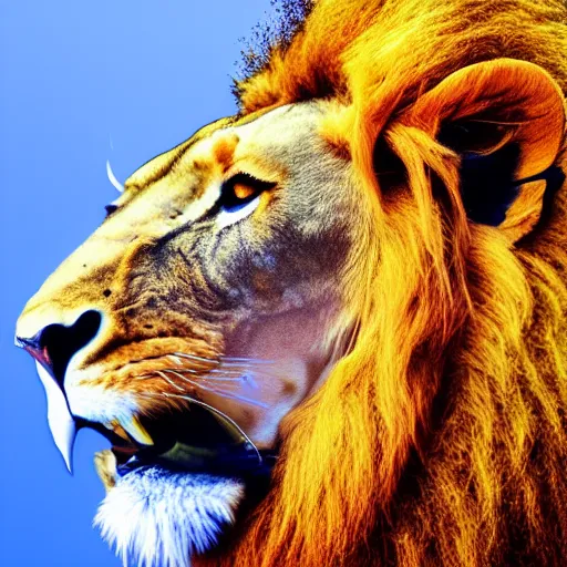 Prompt: 2 d full body lion, side view, ultra hd, vivid colors, white background