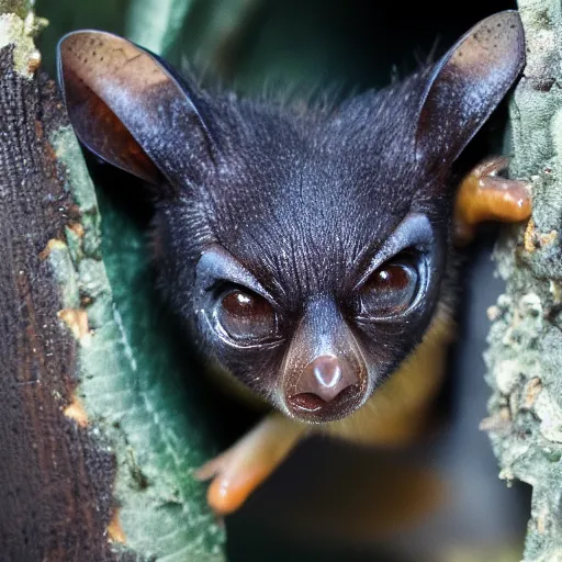 Prompt: most adorable fruit bat, award-winning photograph, 4k, 8k