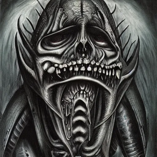 Prompt: a demon by H. G. Giger