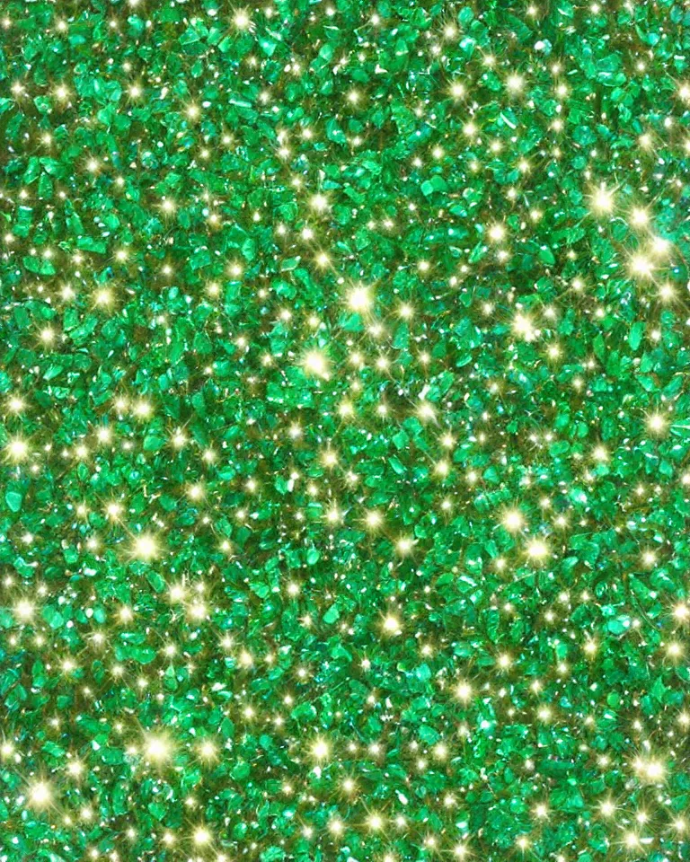 Prompt: “extreme close up print of tiny sparkling emeralds by Raphael, Hopper, and Rene Magritte. Achingly beautiful, detailed, enchanting, romantic, trending on artstation”