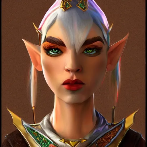 Image similar to stylized elf in the look of Max Wanderloo as a D&D character, digital art by Glenn Rane, highly detailed award-winning masterpiece with incredible and beautiful details, trending on ArtStation