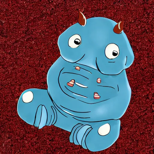 Prompt: tardigrade made of salami