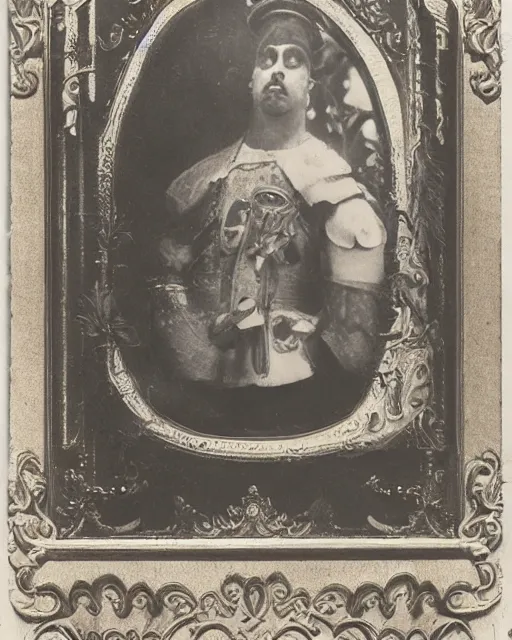 Image similar to a beautiful detailed front view portrait of homer simpson with baroque ornate growing around, flowers, plants, ornamentation, elegant, beautifully soft and dramatic lit, 1 9 1 0 polaroid photo