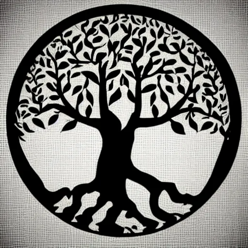 Prompt: tree of life made up of ones and zeros computer code