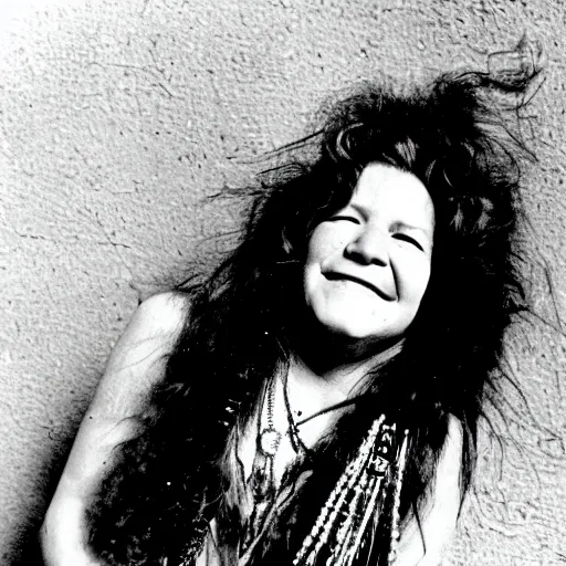 Image similar to Janis Joplin, psychedelic,