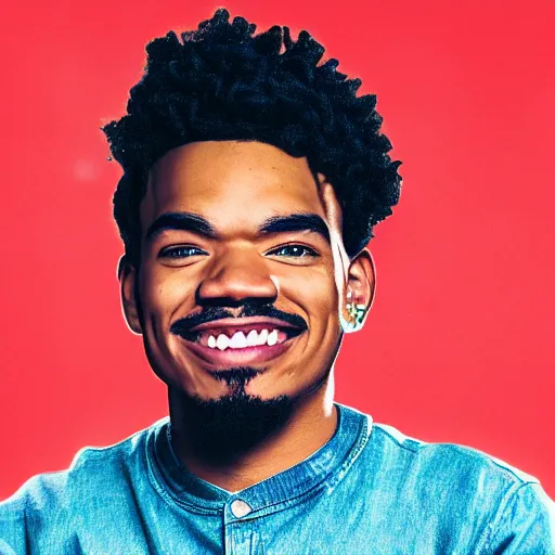 Prompt: a tv still of Chance The Rapper starring as a college student in a 1989 black sitcom, 40mm lens