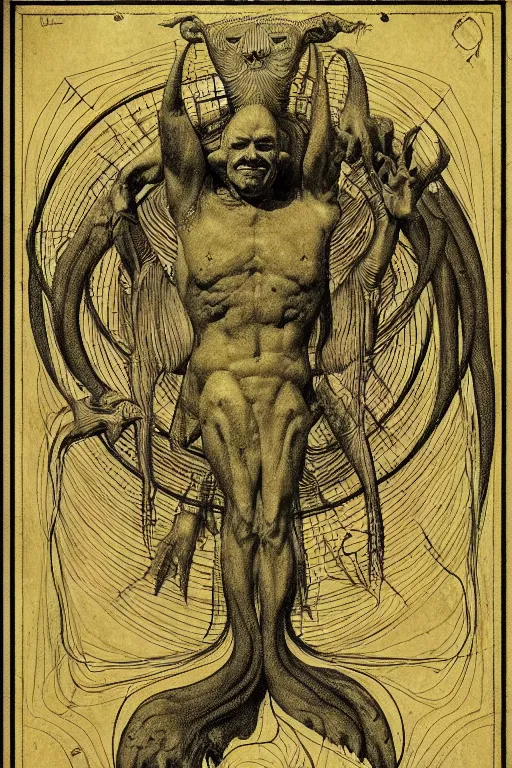 Image similar to occult diagram of a happy salmon!! in the style of wayne barlowe, gustav moreau, goward,  Gaston Bussiere and roberto ferri, santiago caruso, ((jose gabriel alegria sabogal)), composition by austin osman spare!