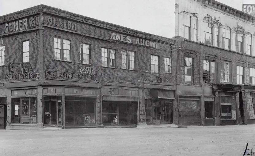 Prompt: A 1920s corner gunstore