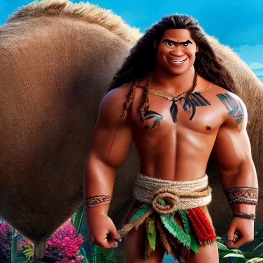 Prompt: brad pitt in moana