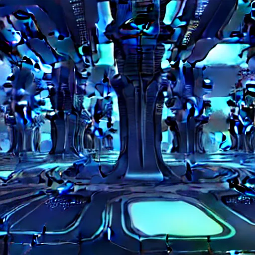 Image similar to a xenomorphic biopunk city in the style of xpqzl, procedural art, generative art