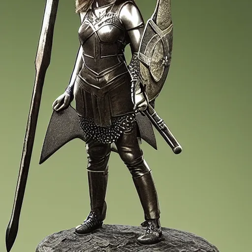 Prompt: Valkyrie wearing a spear and shield