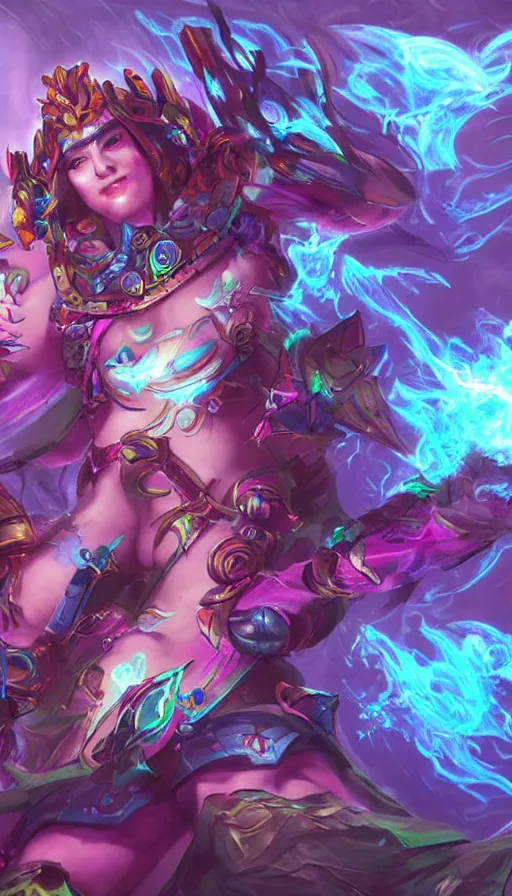 Image similar to psytrance artwork, by league of legends concept artists