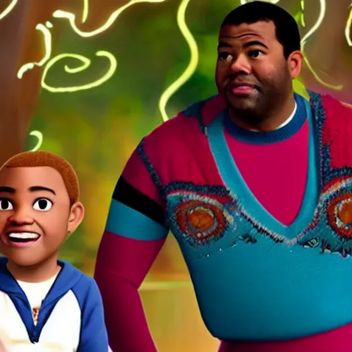 Prompt: Jordan Peele in Disney movie