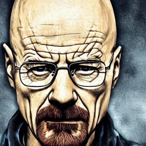 Prompt: walter white hitting the gritty