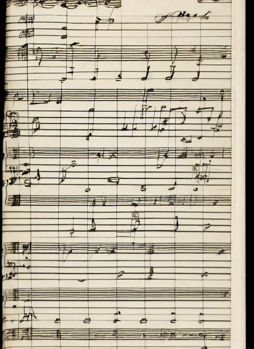 Image similar to scanned page from a beethoven piano sonata score, henle edition.