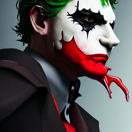 Prompt: joker from persona 5 real life drip pinterest, 4k