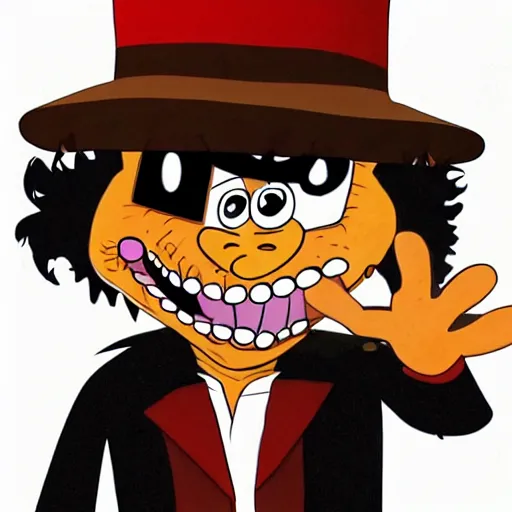 Image similar to freddy kreuger in the style of john kricfalusi