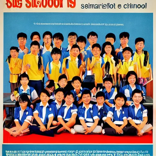 Image similar to 1 9 9 0 s singaporean public education poster for secondary schools