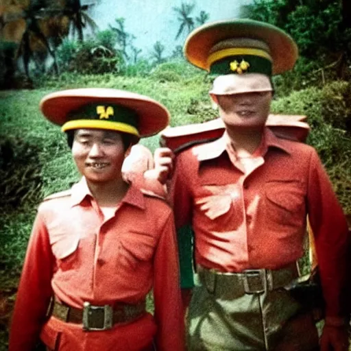 Image similar to “Patrick Star and SpongeBob as soldiers in Vietnam, historical photograph, award winning”