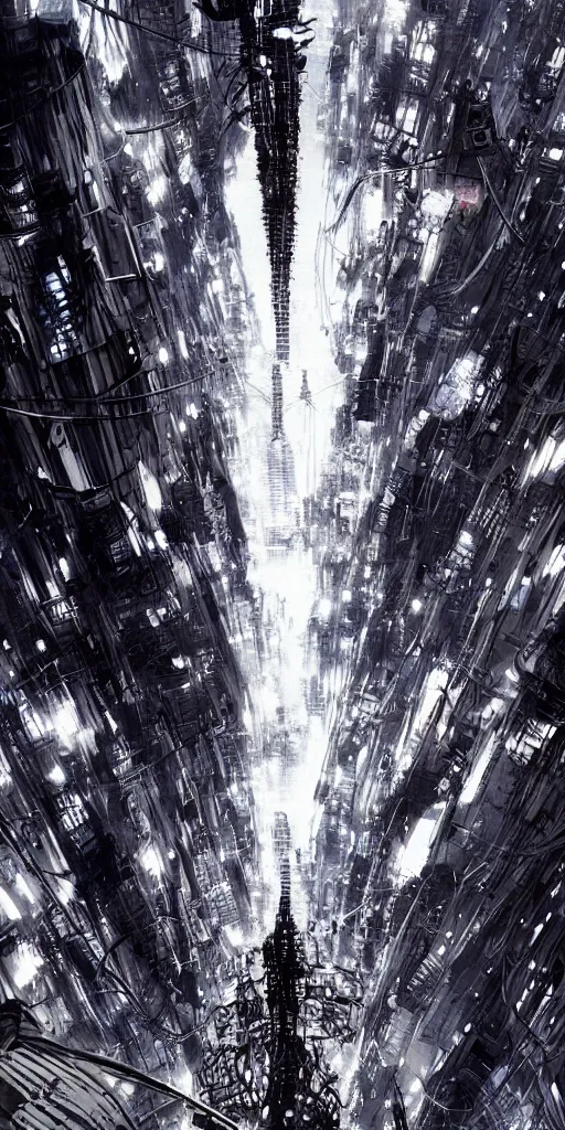 Image similar to biopunk, tsutomu nihei, blame!, concept art, city, megastructure