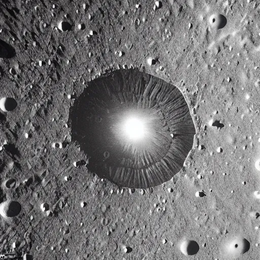 Prompt: View from Space of a Giant Crater on earth n 4