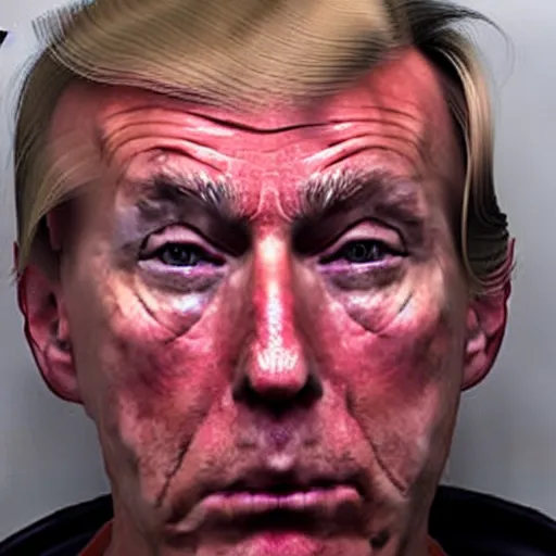 Prompt: an arrested man with facial features like Donald Trump taken away by FBI, photo, tmz, outdoors, press, high quality