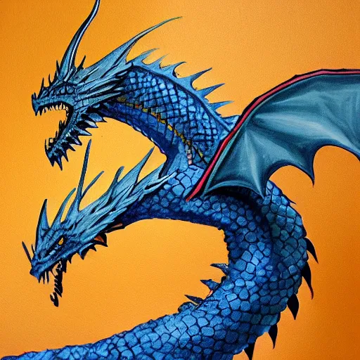 Prompt: painting of game of thrones dragon