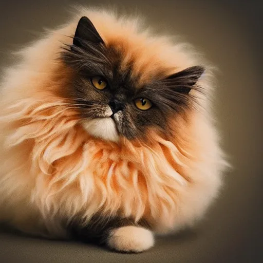 Prompt: persian cat, light orange, photo, award winning