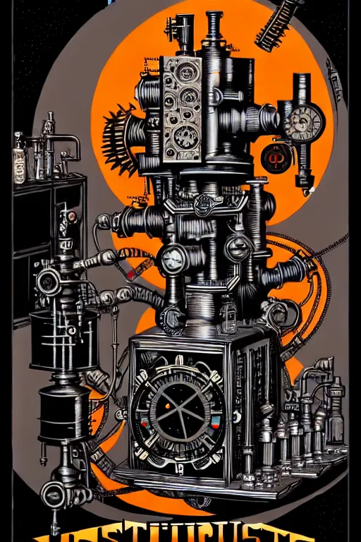 Image similar to steampunk mad scientist laboratory, high details, intricately detailed, by vincent di fate, inking, 3 color screen print, masterpiece, trending on artstation,, sharp, details, hyper - detailed, hd, 4 k, 8 k