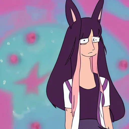 Prompt: Louise belcher animated in the style of studio ghibli