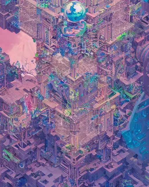 Image similar to highly detailed vfx of icosahedron, global illumination, detailed and intricate environment by james jean, victo ngai and tristan eaton