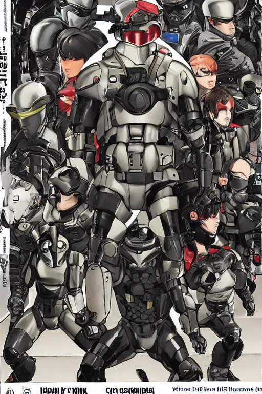 Image similar to robot ninja mask helmet metal gear solid snake pose training suit swat heros chaykin howard and campion pascale and cooke darwyn and davis jack