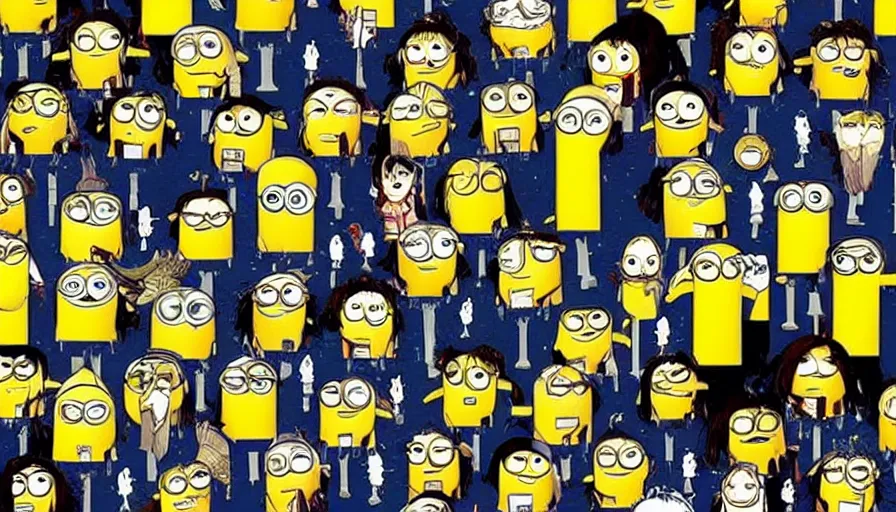 Image similar to Harry Potter!!, Harry Potter!!, the minions