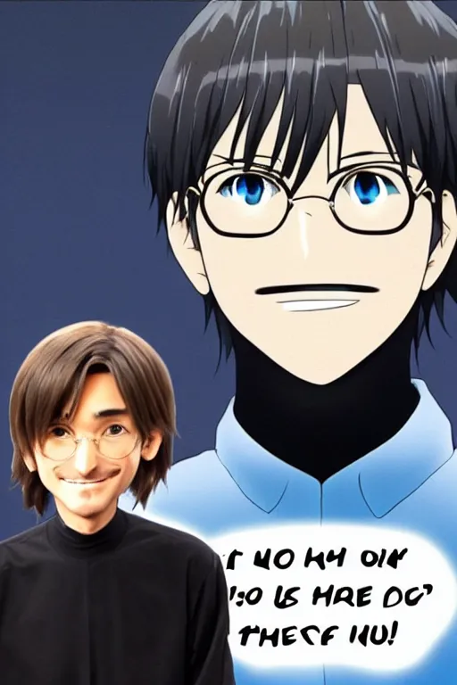 Prompt: if steve jobs is an anime girl